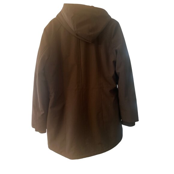 Calvin Klein Womens Black Hooded Jacket Size L Winter Minimalist - Picture 4 of 7